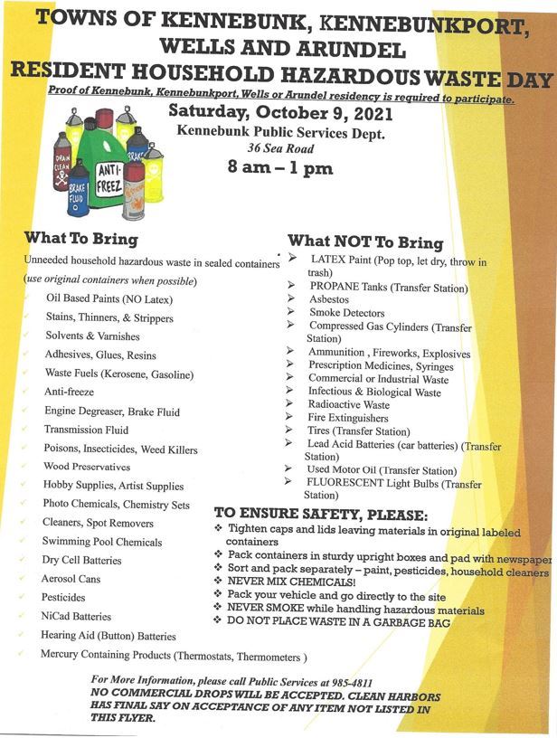 Household Hazardous Waste Day Flyer